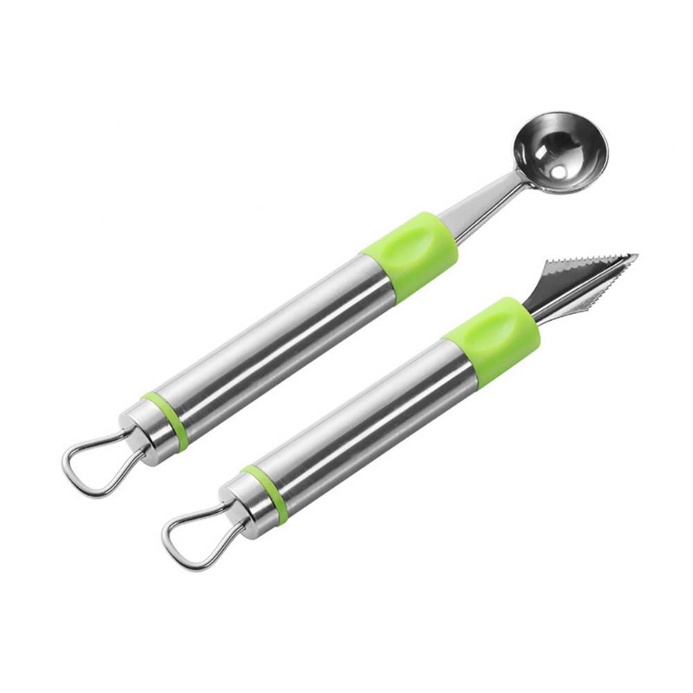 Fruit Platter Carving Knife Melon Spoon Ice Cream Scoop Watermelon Digging Kitchen Gadgets Accessories Slicer Tools Food Cutter: A set