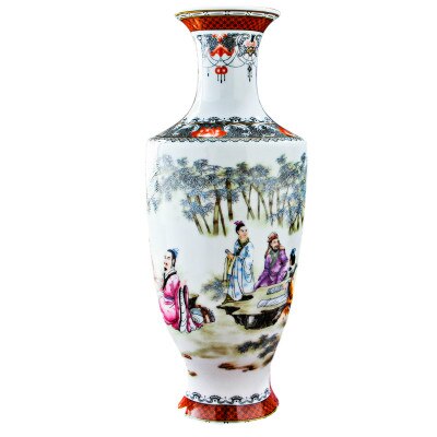 Classic Traditional Antique Jingdezhen Chinese Porcelain Flower Vase For Home Office Decor: B