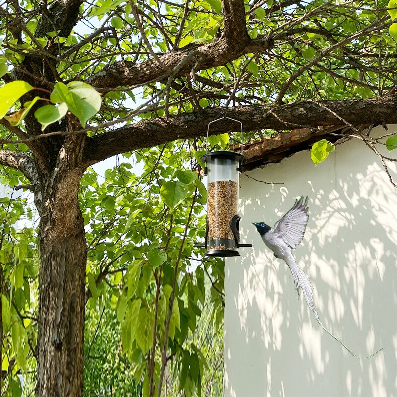 Outdoor Bird feeder Tree Hanging Automatic fodder container feeder PVC metal and plastic bird Garden Parrot Pet Feeder