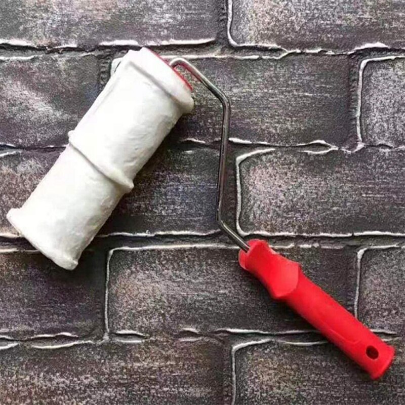 2 uds, rodillo de pintura decorativo, herramientas de pintura con patrones para pared, sello de PROTECCIÓN DE GOMA, rueda de cerámica texturizada de poliuretano
