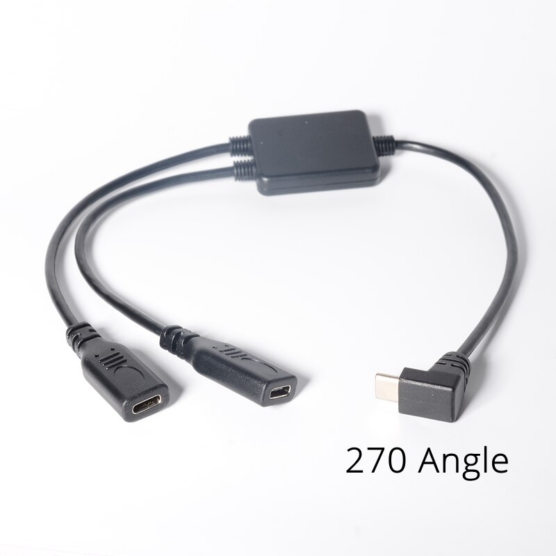 2 in 1 USB C to USB C Y Splitter Cable,Type C Male Splitter Cable, USB 3.1 Type C Male to 2 Female Extension Charging Cable