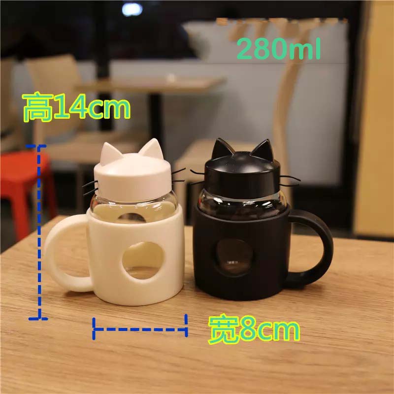 280 ml keramisk mugg 3d katt nyhet glas kopp katt ansikte muggar kaffe te mjölk frukost mugg