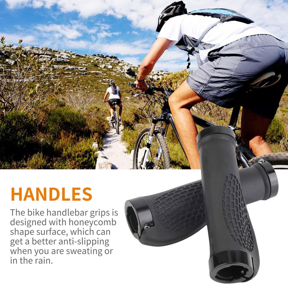 1 paar rutschfeste mtb- und rennradgriffe aus gummi, fahrradgriffe mit schloss für mountainbike-lenker, großhandel