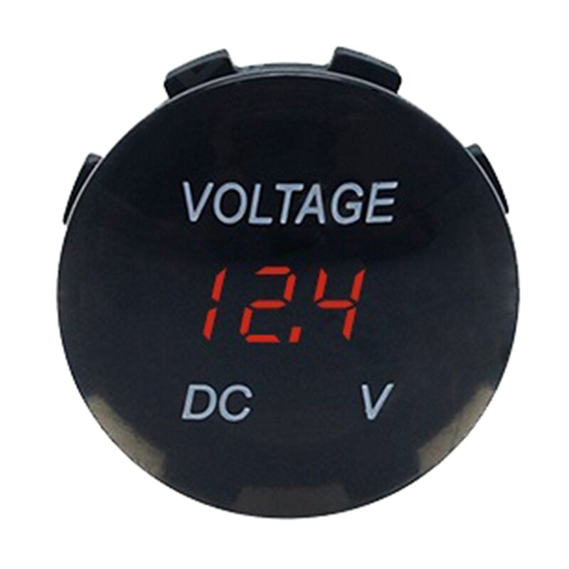 Bil voltmeter amperemeter digitalt panel tester led display apparater til bil auto motorcykel tilbehør  dc12v vandtætte: 04