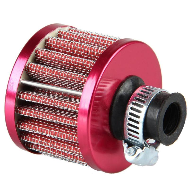 1 Uds 12mm rojo Motor de coche Filtro de aire frío cárter de ventilación de turbo respiro estilo de coche accesorios