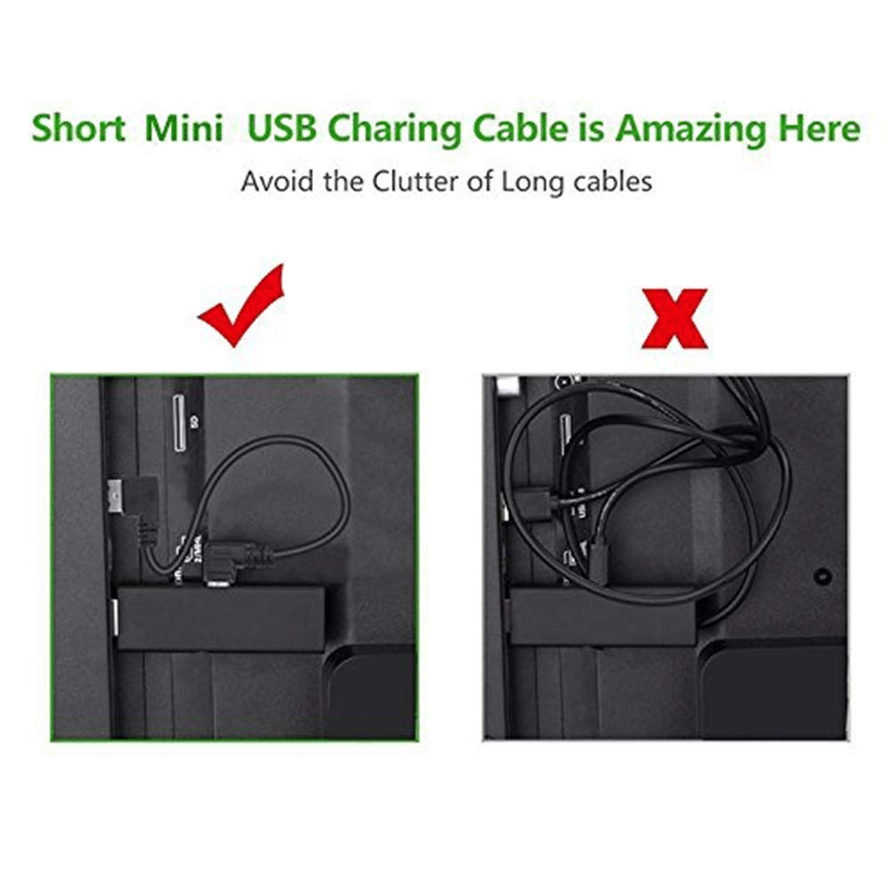 Short USB 2.0 Cable Type A Male to Mini B USB Charger Cable,Double 90 Degree Right Angle 5 Pin Gold Plated 25CM