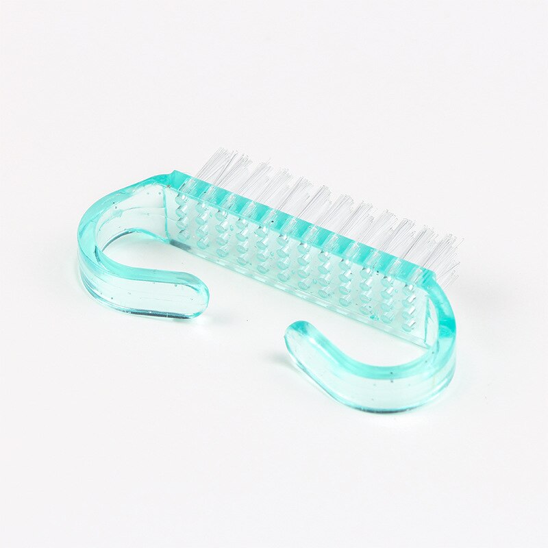 5 stk plast rensebørste mini ren negle ansigt neglerester støv børste håndtag skrubbe børste værktøj negle diy børste