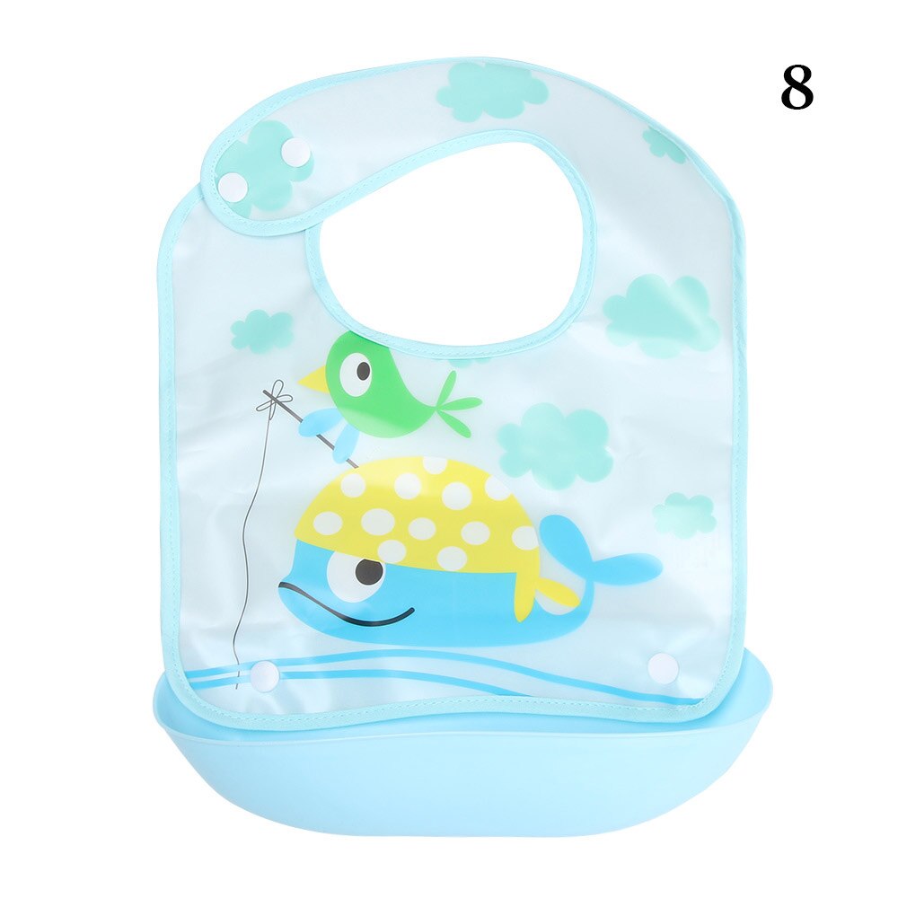Cute Cartoons Bibs for Baby Children Waterproof EVA Removable Washable Bib Feeding Apron Saliva Bib Towel Accessories: 08