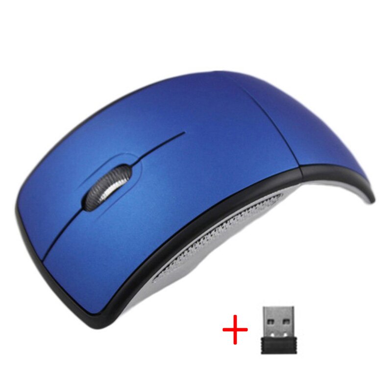 Souris sans fil 2.4G souris d'ordinateur pliable pliant souris optique récepteur USB pour ordinateur portable ordinateur de bureau bureau sans fil: 5