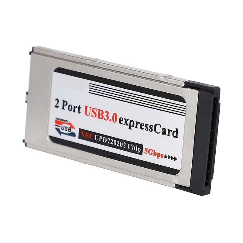 High-Speed Dual 2 Port USB 3.0 Express Card 34mm Slot Express Card PCMCIA Converter Adapter for Laptop Notebook: Default Title
