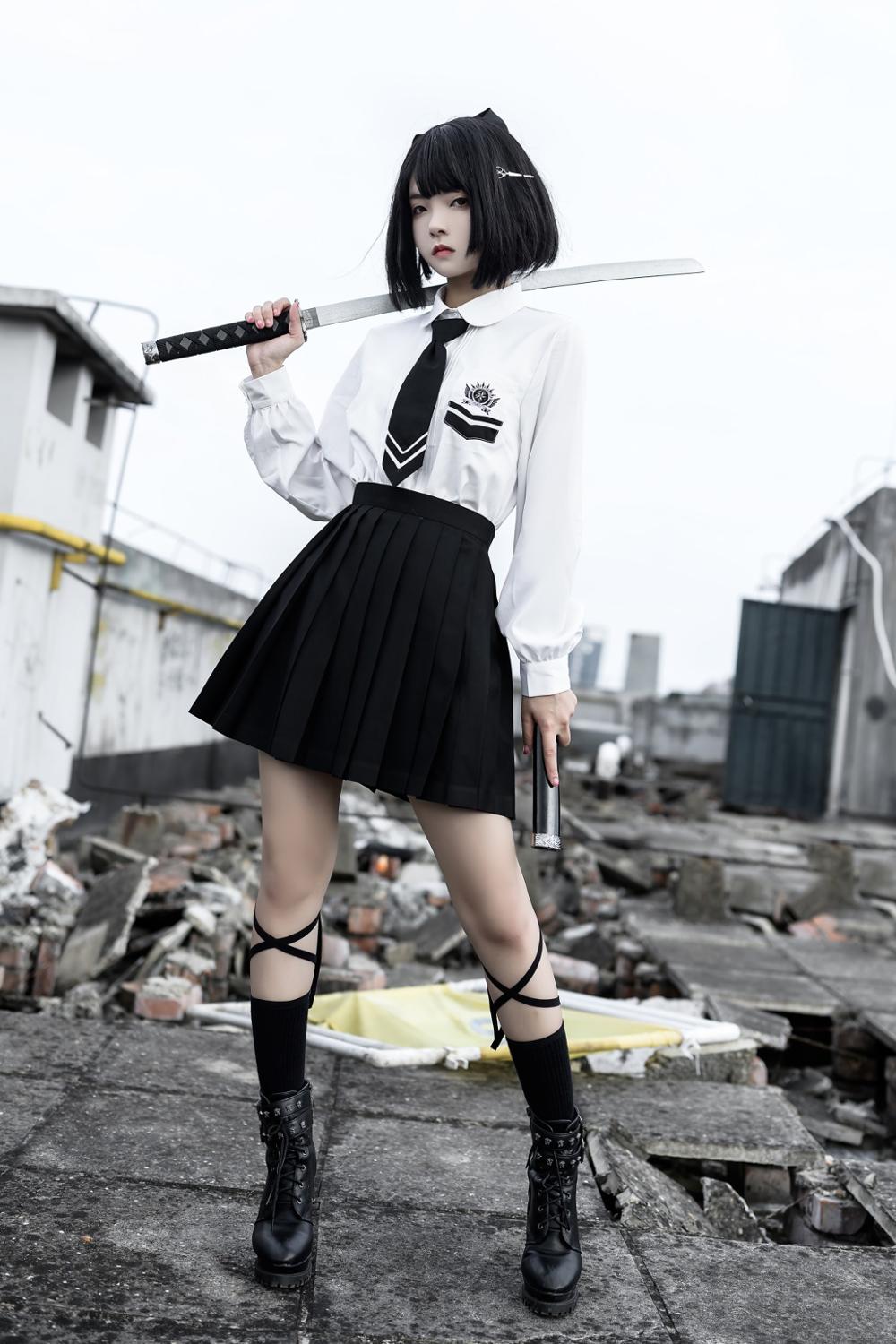 Uniforme gothique jk, veste en laine douce, style collège, costume d&#39;étudiant, robe victorienne rétro, kawaii, lolita