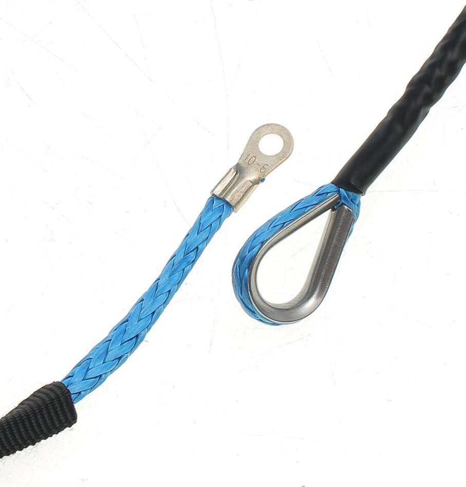 50’ 11000-15000lbs 15M 5-7Ton Towing Winch rope heavy duty Cable String Line Synthetic Fiber For ATV/UTV/SUV/4X4/4WD