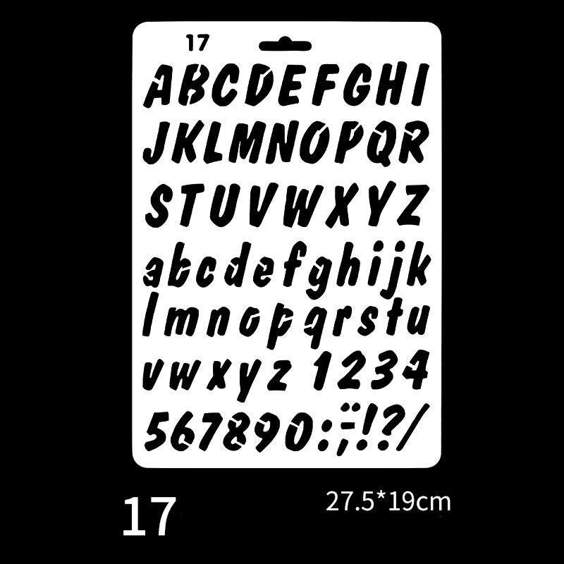 1 sztuk kreatywny DIY litery styl z dziurką kwiaty rysunek instrukcja szablon do malowania Album Scrapbooking szablon ikona dzieci prezent: 17