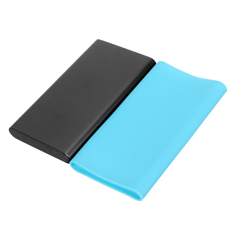 Capa traseira protetora de silicone, de alta qualidade, para xiaomi mi 2ª geração, power bank, 10000mah