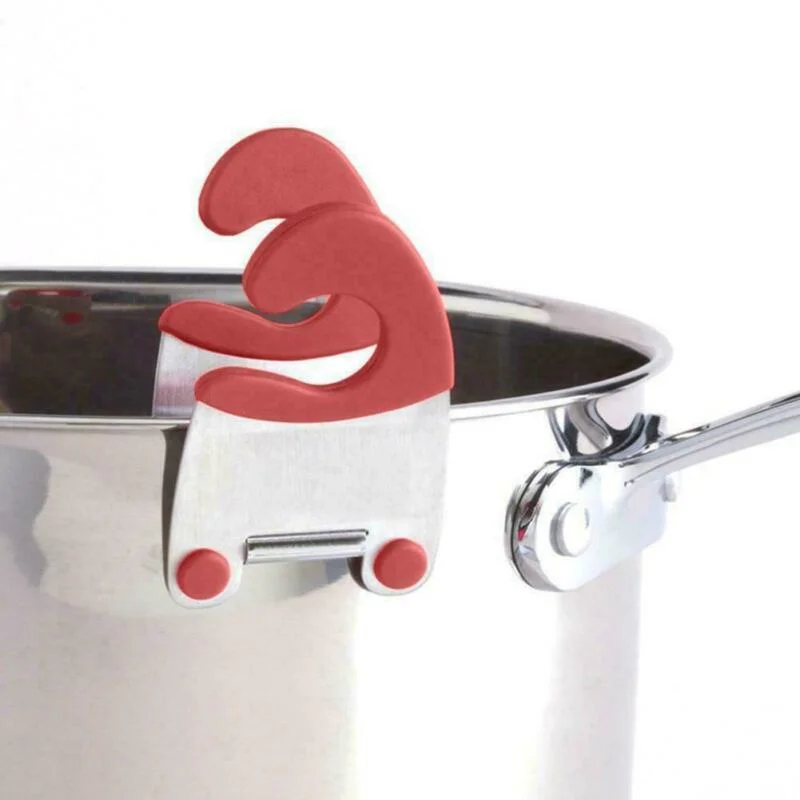 Pot Lepel Houder Pot Clip Houder Anti Verbranden Siliconen Grip voor Lepel Spatel Vork Kookgerei Lepel Rest Keuken Accessoires