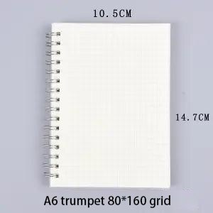 B5/A5/A6 Students' Double-Coil Bound Notebook Large Medium And Small Beige Eye Protection Adhesive Tape 80 Sheets: 003