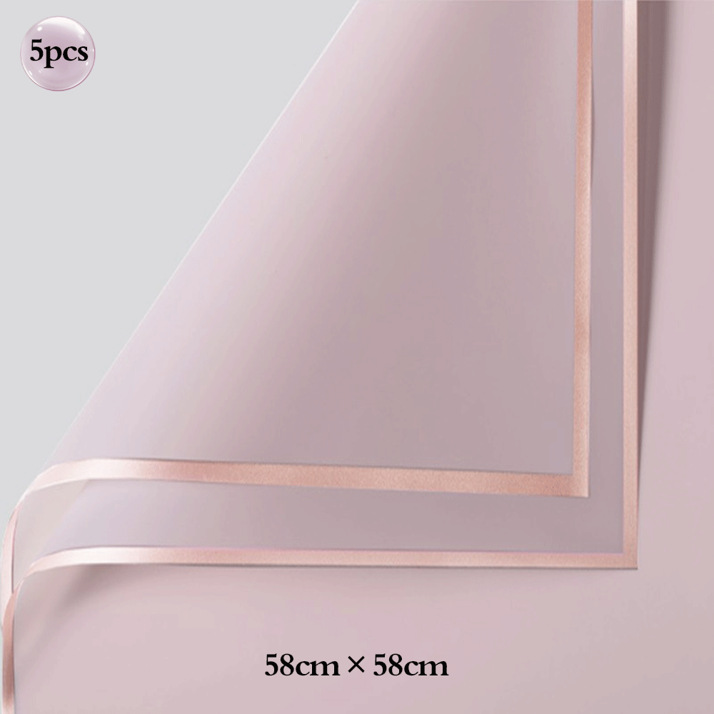 Kleuren Boeket Gouden Rand Dubbelzijdig Bloem Inpakpapier Bedrade Linten voor Bruiloft Moeders Dag Bloemistbenodigdheden: MULTI