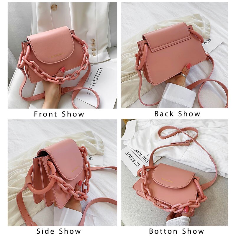 Women`s Shoulder Messenger Bag Pu Leather Crossbody Bags for Women Solid Ladies Hand Bags Sac A Main