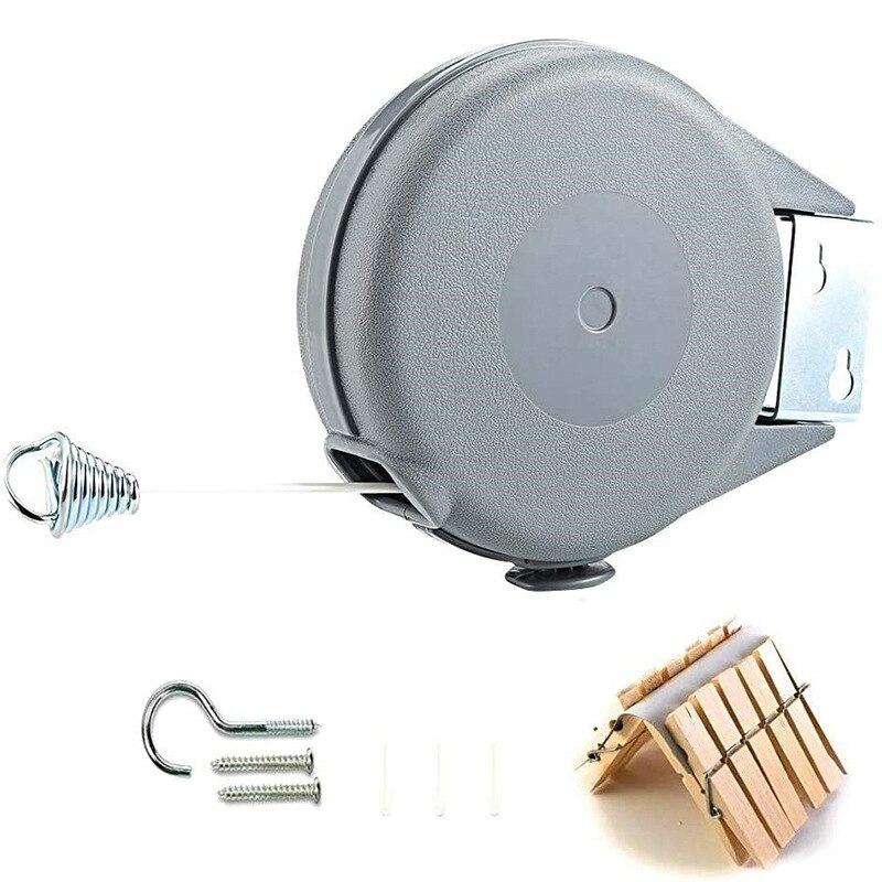 Enkelt reb badeværelse tørretumbler tilbagetrækkelig tørresnor indendørs og udendørs vask vasketøj tørring linje