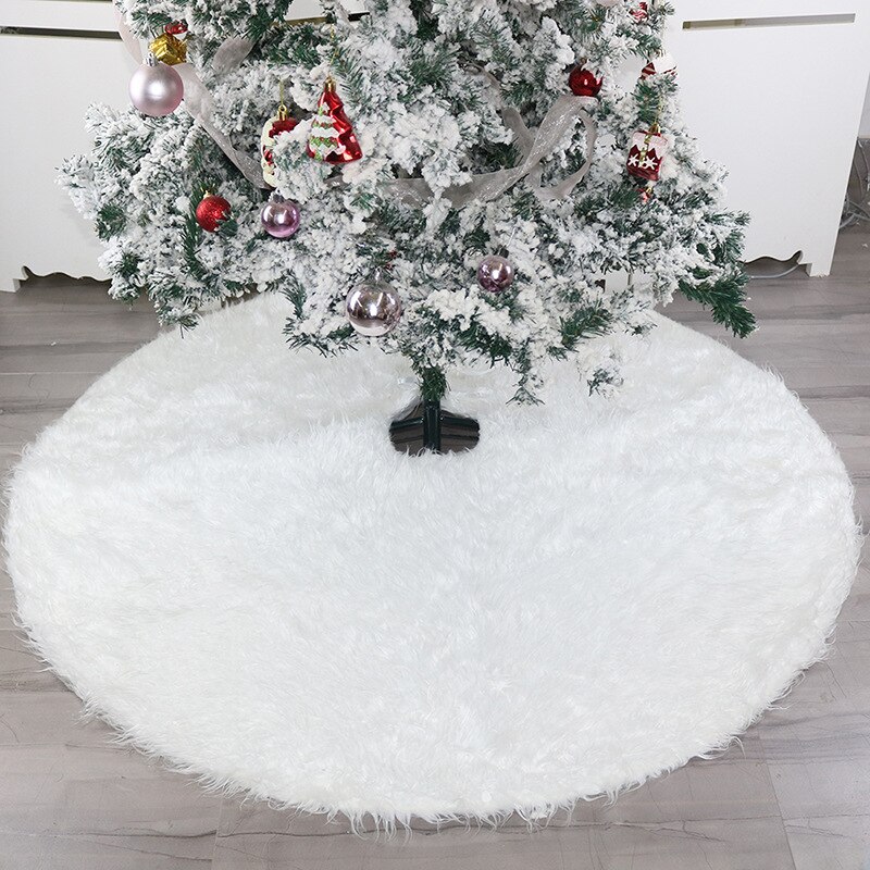 Kerstboom Rok Diameter 122Cm Jaar Kerst Decoratie Witte Plushtree Rokken Home Decor
