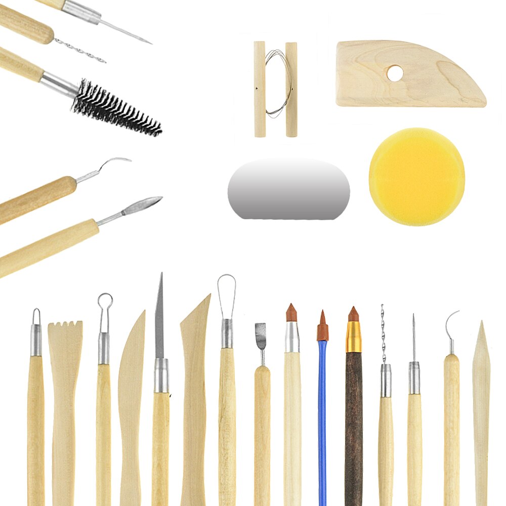 52/51/43/42 pcs Clay Sculpting Kit Clay Sculpting Sculpt Tool Wooden Handle Modeling Clay Tools set
