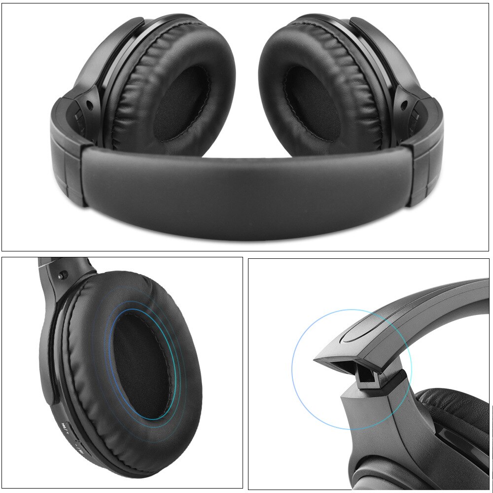 HiFi Stereo Headset Noise Reducing Headphones Wireless Bluetooth Over the Ear Headphones with Mic Passive Noise Blocking