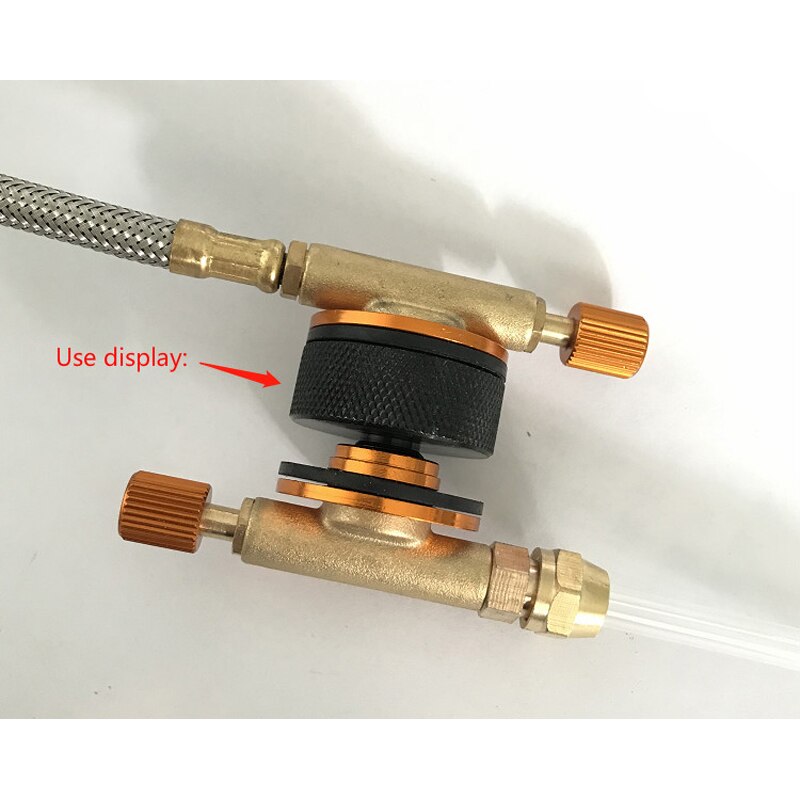 Outdoor burner charging valve adapter head liquefied gas tank small steel cylinder connecting pipe flat gas tank adapter