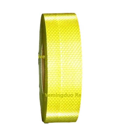 5CM*45M High Light Road Traffic Truck Van Construction Site Floor Self-adhesive Night Fluorescent Reflective Warning Tape: Fluorescent Yellow