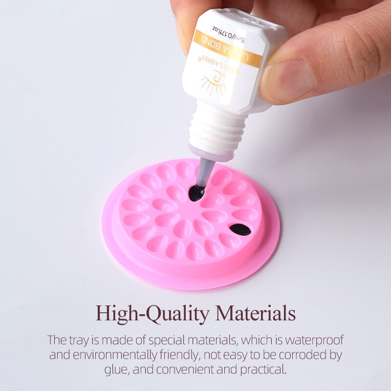 false eyelashes Glue Holder eyelash extension supplies eye lashes Glue tools Lashes Extension Pallet Pads Plastic