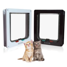 Conjunto de puerta con solapa para perro y gato, Perrera de seguridad con Control inteligente, túnel para animales pequeños, accesorios para mascotas