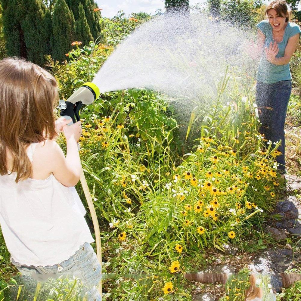 NO LEAK GARDEN HOSE NOZZLE -Heavy Duty, ALL Metal Water Sprayer for Powerful Watering - 8 spray modes