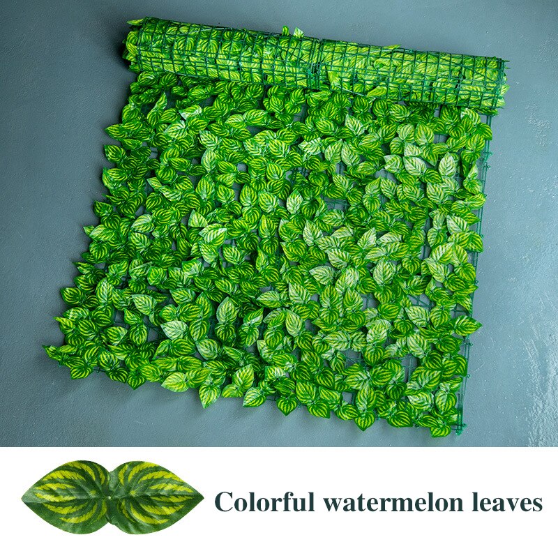 Clôture à feuilles artificielles 1m x 3m, panneau de Protection UV pour aménagement paysager de la maison, jardin, arrière-cour, balcon, nouveauté 2022: E
