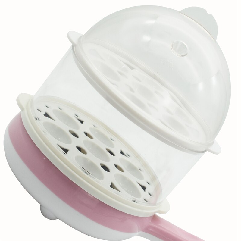 Cuiseur à oeufs Double couche poêle antiadhésive poêle électrique Omelette petite Machine à oeufs à la vapeur mise hors tension automatique multifonction