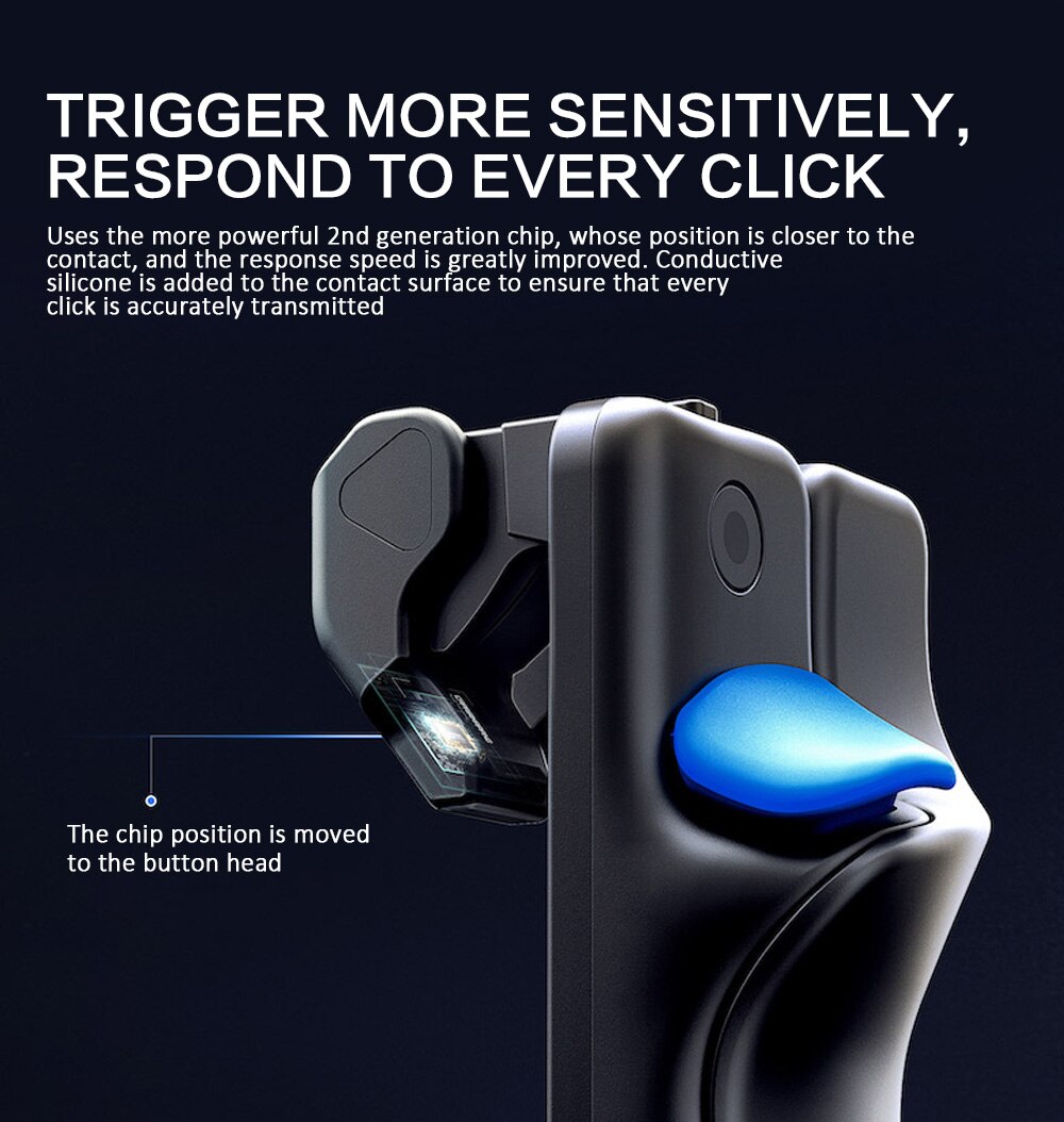 FLYDIGI Shadow Stinger FPS gachette Mobile manette de jeux sans fil réponse rapide pour IOS Android majeur gauche et droite