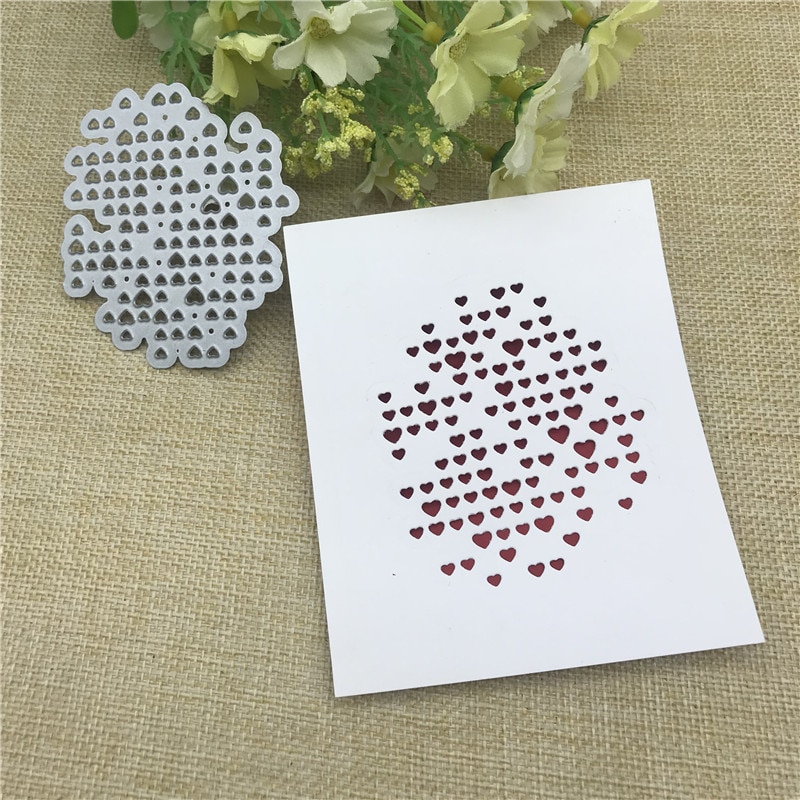 Kjærlighet hjerte bakgrunn metall dies scrapbooking metall cutting dies håndverk stempler dø cut preging kort lage sjablongramme