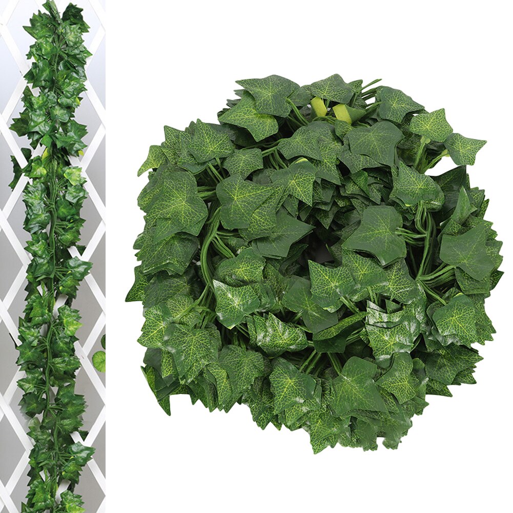 200cm Artificial Grape Parthenocissus Vine Indoor Outdoor Wall Hanging Garden Home Resturant Decor Living Room Decoration