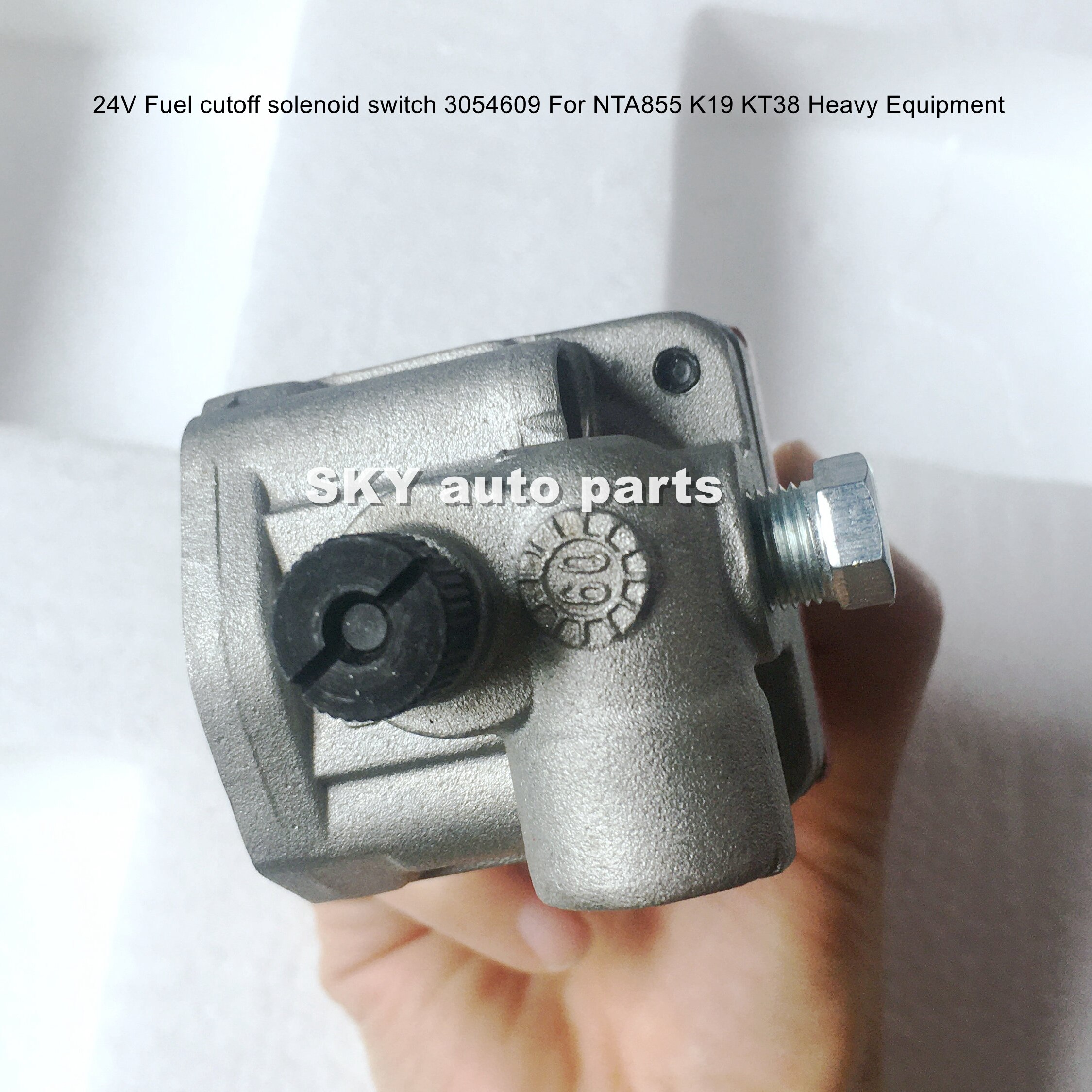 24V Fuel cutoff solenoid valve assy 3054609 For NTA855 K19 KT38 Heavy Equipment