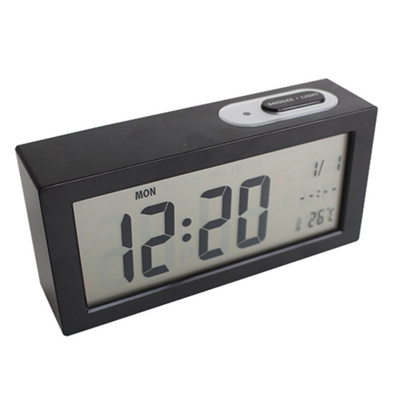 Clock Digital Table Clocks Modern Home clocks Induction Alarm Clock Temperature Sensor Multifunction Timer Large LC: black