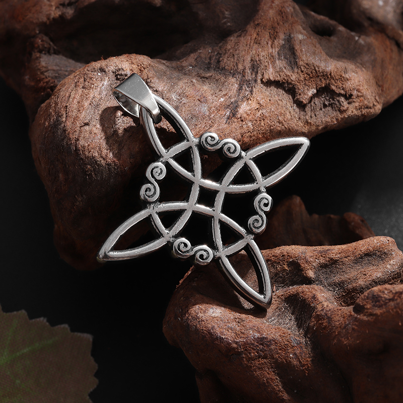 Moda bruxaria bruxa nó colar celta proteção irlandesa nó pingente masculino feminino tendência amuletos jóias presentes
