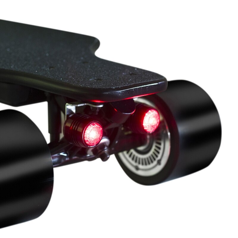 Luces LED de seguridad para monopatín, luces nocturnas de advertencia para 4 ruedas, Longboard, 4 Uds.