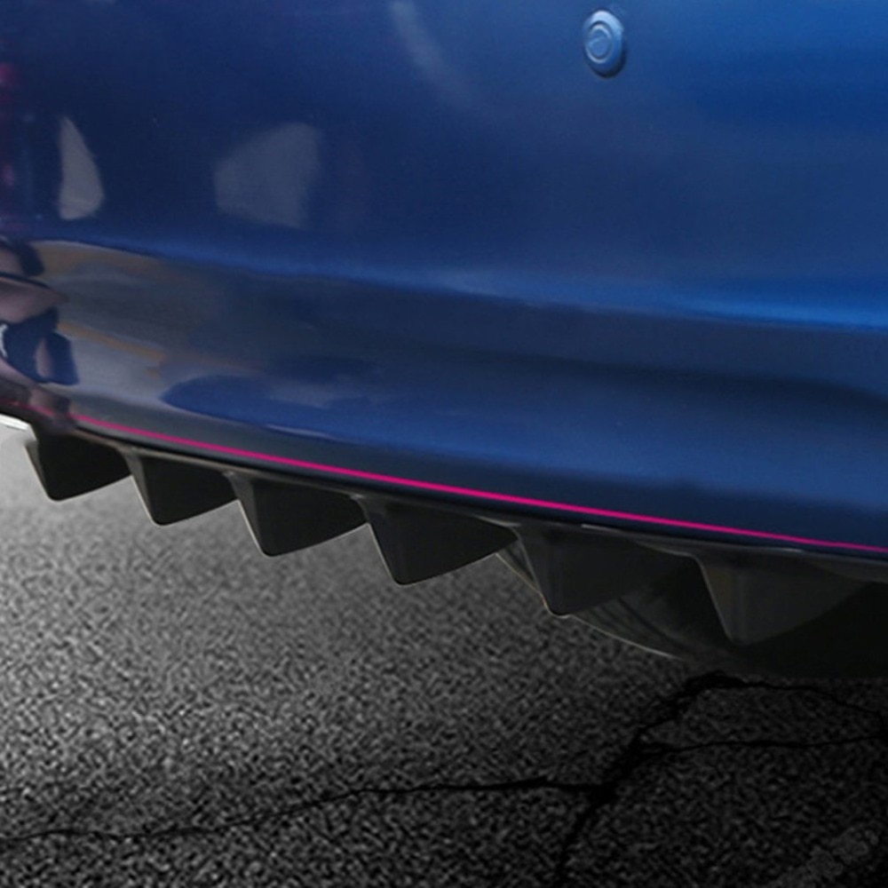 difusor de labio para parachoques trasero de coche Universal 7Fin estilo aleta de tiburón alerón de coche parachoques labio Spliter Car-Styling ABS plástico para cualquier
