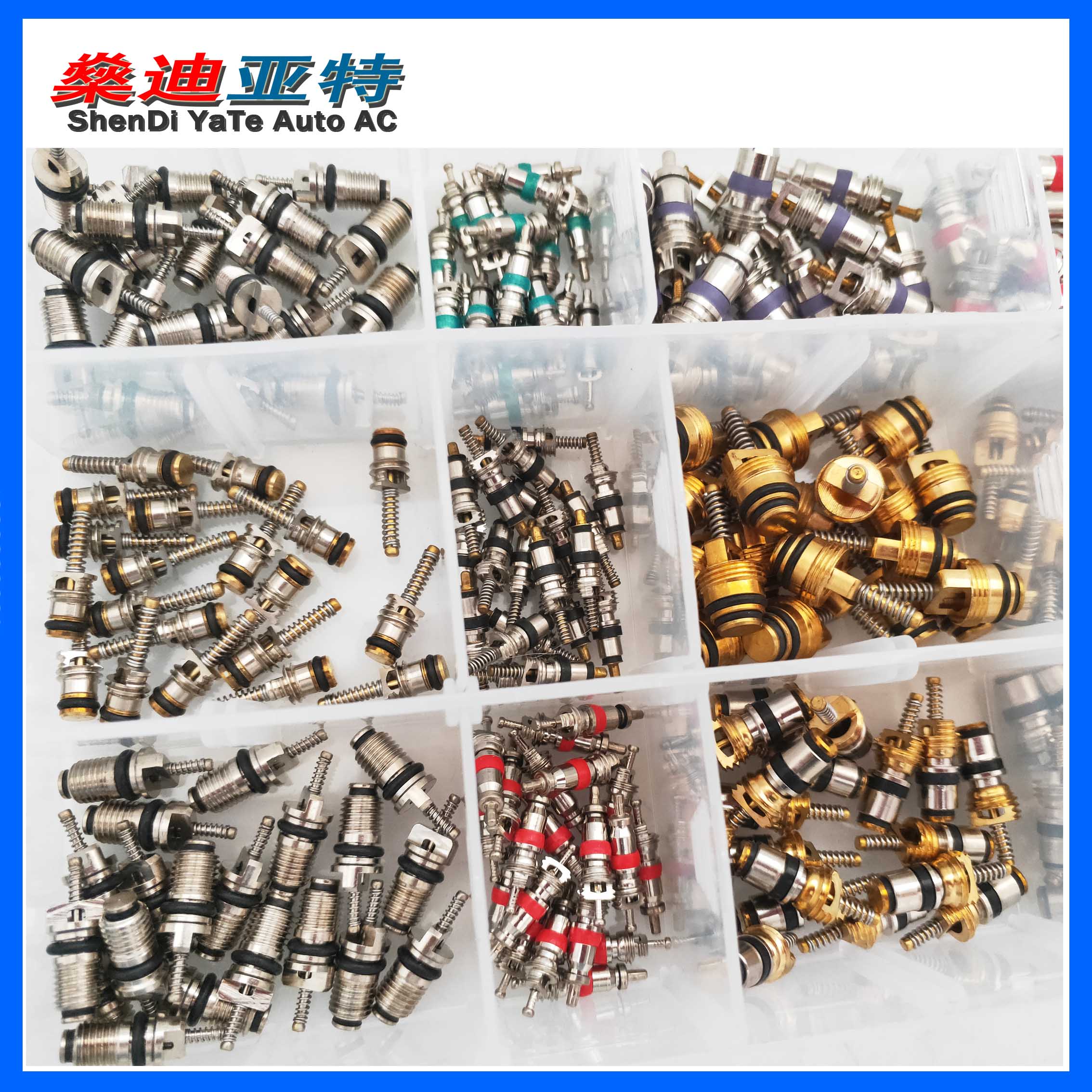 240PCS/set Air Conditioning Auto Service R12 R134A AC Schrader Valve Cores Remover Tool Kit Air Conditioning Auto Service CSV