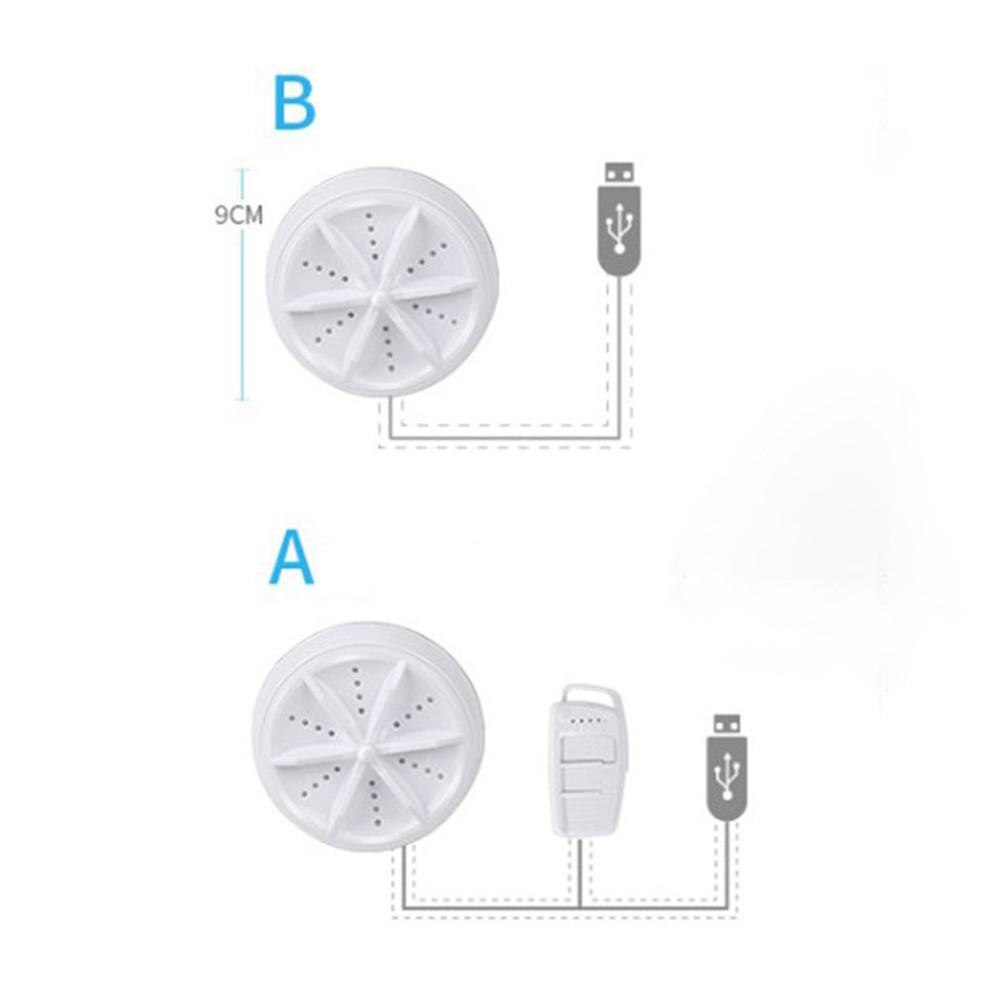 Mini Ultrasonic Washing Machine Portable Usb Turbo Personal Rotating Washer Convenient Travel Home Business Travel Use