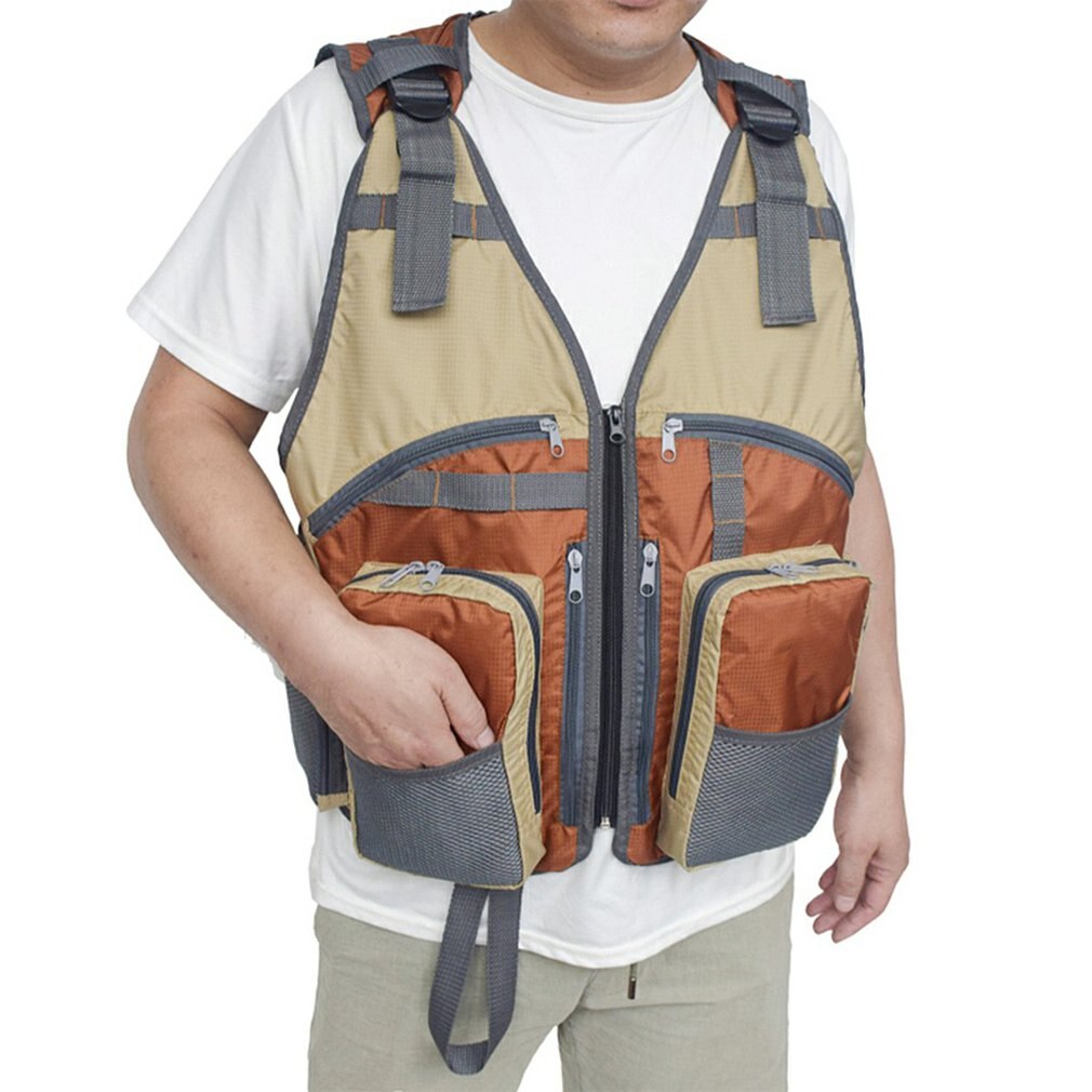 Outdoor Multi-function Multi-pocket Mesh Photography Vest Fishing Photography Jacket Lightweight Vest