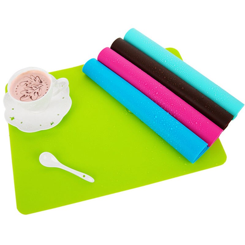 Rechthoek 40X30cm Candycolor Siliconen Placemats Bakken Liner Magnetron Pads Keuken Accessoires Antislip Placemats