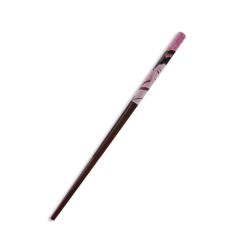 1Pc Women Chopstick Colorful Wood Hair Stick Retro Style Hand-carved Natural Hair Accessories Hair Styling Tool: Light  Blue