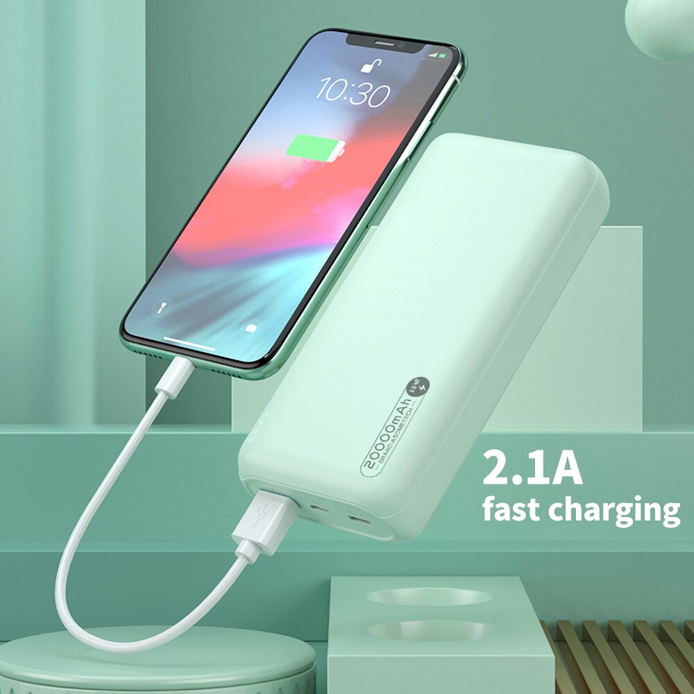Power Bank 20000mAh Portable Charger Type C PD 3.0 Quick Charge 3.0 Fast Charging Powerbank External Battery for iPhone Xiaomi