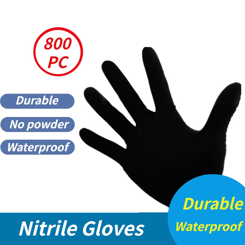 100pcs Black Blue Disposable Rubber Powder-free Pvc Transparent Gloves Wonderlife Kitchen Rekawice Jednorazowe