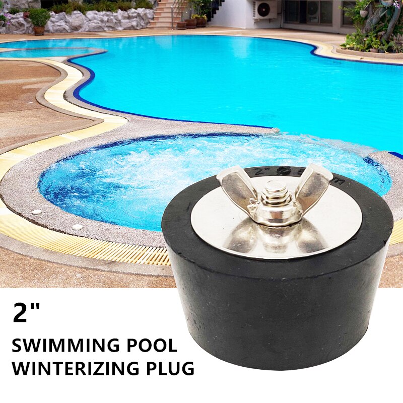 1PC Winter Pool 2 Inches Winterizing Plug Swimming Pool Winter Expansion Plugs With Stainless Steel Screw Heavy Duty Rubber