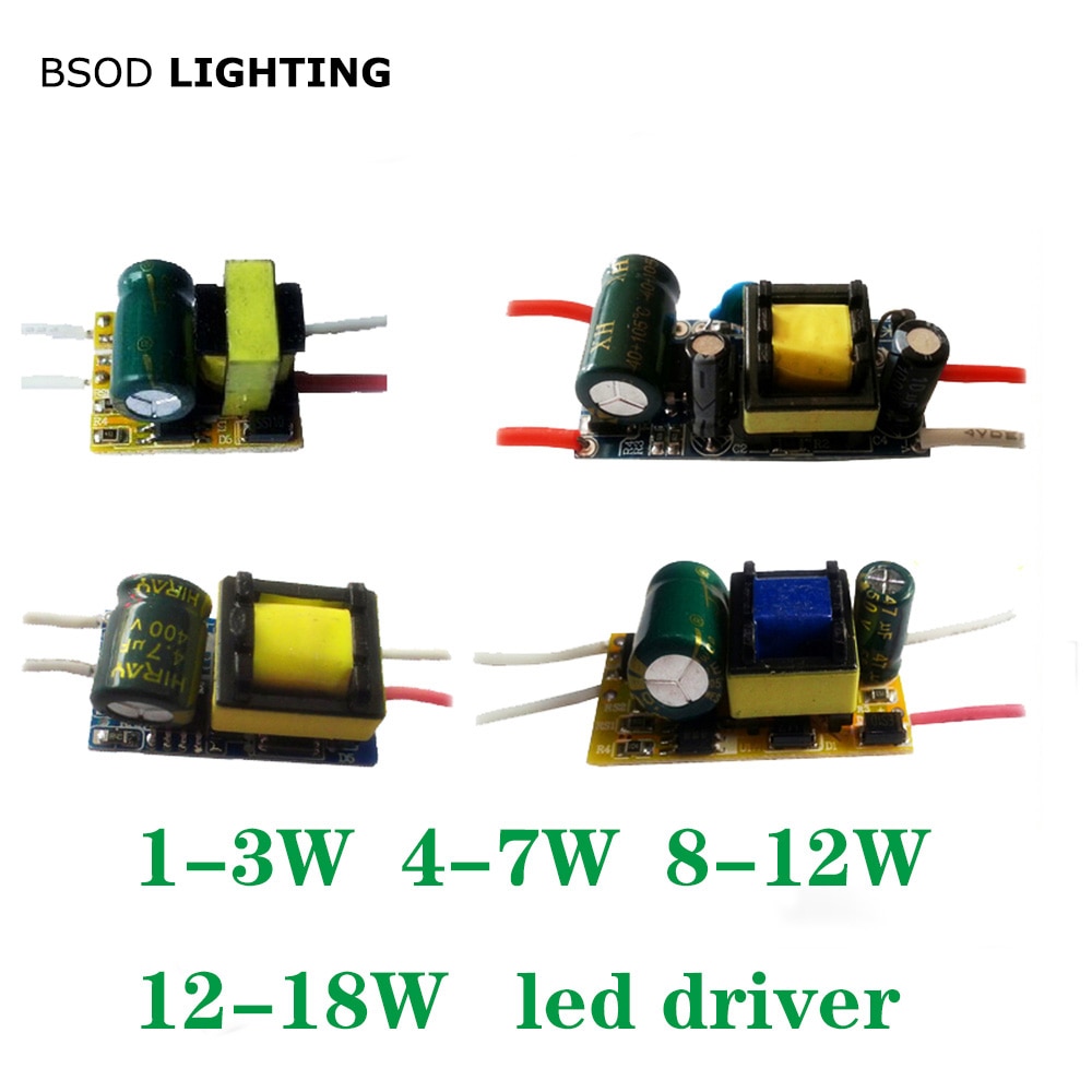 BSOD Led Open Driver Transformator Voeding 1 W 3 W 5 W 7 W 12 W 18 W 20 W 30 W 40 W Binnen Driver Input AC85-265V voor Verlichting lamp
